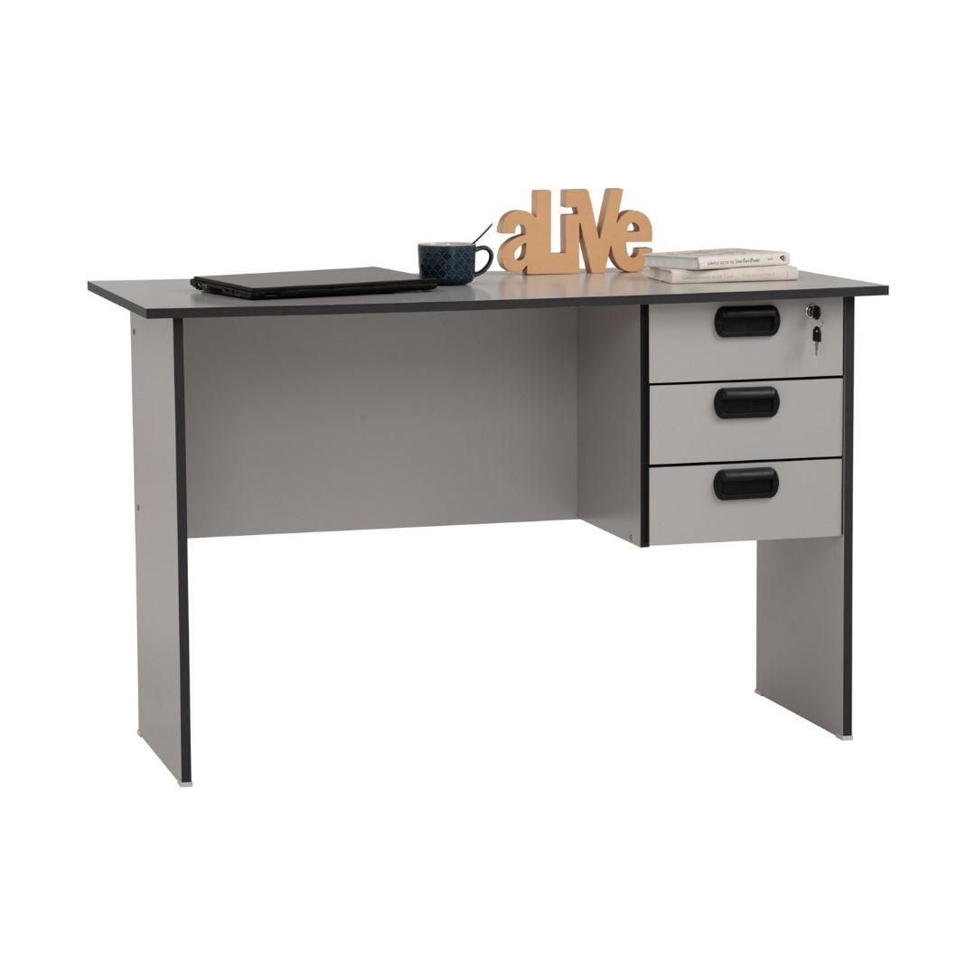 Bureau avec tiroirs 3 compartiments